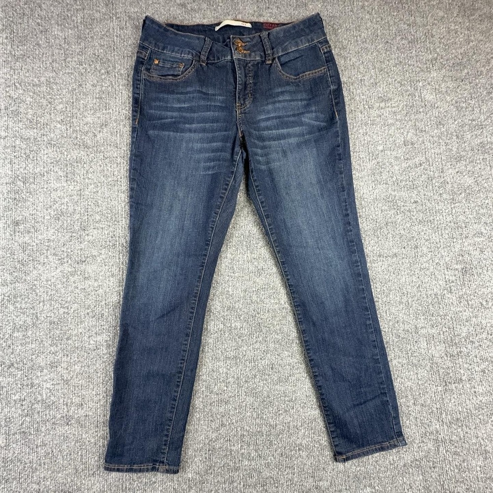 IT Jeans Womens 10 Medium Wash Mid Rise Tiffany Skinny Ankle Denim Pants